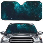 Dark Teal Galaxy Space Print Car Windshield Sun Shade