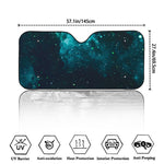 Dark Teal Galaxy Space Print Car Windshield Sun Shade