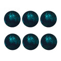 Dark Teal Galaxy Space Print Coaster Set