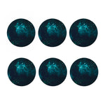 Dark Teal Galaxy Space Print Coaster Set