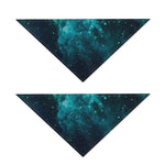 Dark Teal Galaxy Space Print Dog Bandana