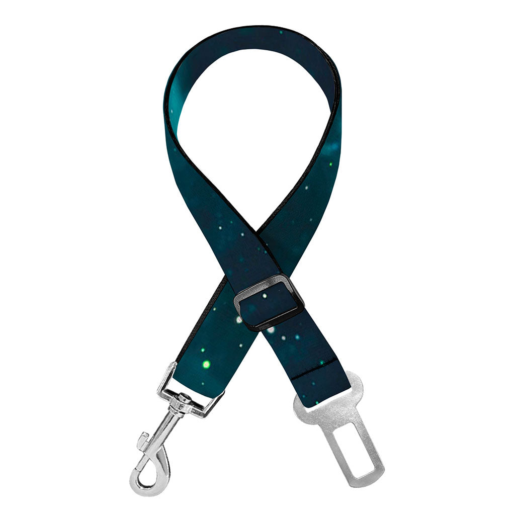 Dark Teal Galaxy Space Print Dog Seat Belt