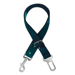 Dark Teal Galaxy Space Print Dog Seat Belt