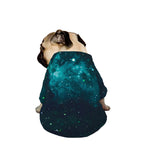 Dark Teal Galaxy Space Print Dog Zip Up Jacket