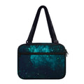 Dark Teal Galaxy Space Print Double Strap Bible Bag