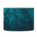Dark Teal Galaxy Space Print Drum Lamp Shade