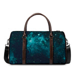 Dark Teal Galaxy Space Print Duffle Bag