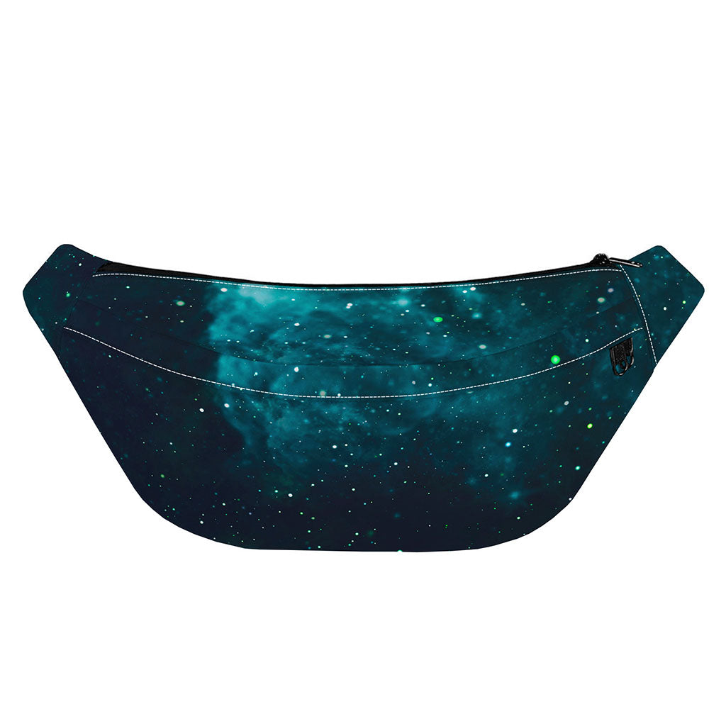 Dark Teal Galaxy Space Print Fanny Pack