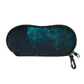 Dark Teal Galaxy Space Print Glasses Case
