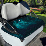 Dark Teal Galaxy Space Print Golf Cart Seat Cover