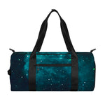 Dark Teal Galaxy Space Print Gym Bag