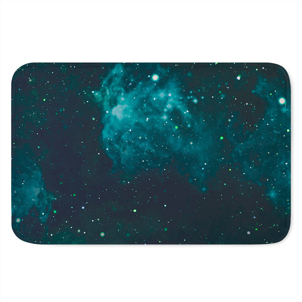 Dark Teal Galaxy Space Print Indoor Door Mat