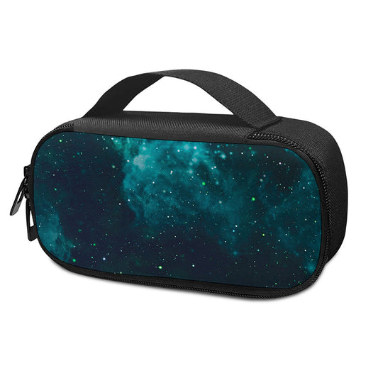 Dark Teal Galaxy Space Print Insulin Cooler Travel Case