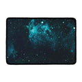 Dark Teal Galaxy Space Print Kitchen Mat
