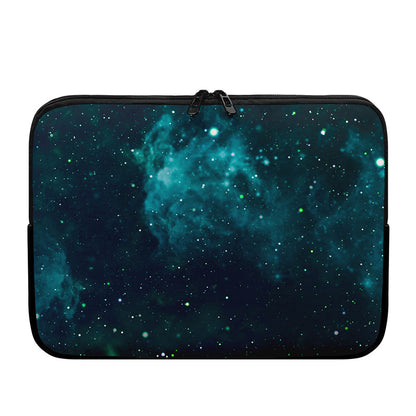 Dark Teal Galaxy Space Print Laptop Sleeve
