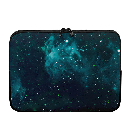 Dark Teal Galaxy Space Print Laptop Sleeve