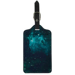 Dark Teal Galaxy Space Print Luggage Tag