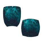 Dark Teal Galaxy Space Print Office Chair Cover