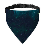 Dark Teal Galaxy Space Print Over The Collar Dog Bandana