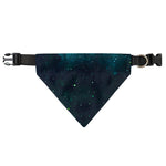Dark Teal Galaxy Space Print Over The Collar Dog Bandana