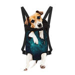 Dark Teal Galaxy Space Print Pet Carrier Backpack