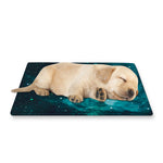 Dark Teal Galaxy Space Print Pet Cooling Mat Cover