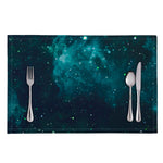 Dark Teal Galaxy Space Print Placemat