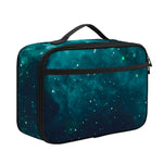 Dark Teal Galaxy Space Print Portable Lunch Bag
