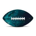 Dark Teal Galaxy Space Print Rugby Ball
