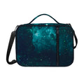 Dark Teal Galaxy Space Print Shoulder Strap Bible Bag