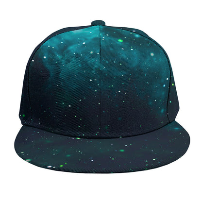 Dark Teal Galaxy Space Print Snapback Cap