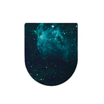 Dark Teal Galaxy Space Print Toilet Lid Cover