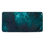 Dark Teal Galaxy Space Print Towel