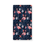 Dark Tropical Flamingo Pattern Print Baby Crib Sheet