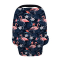 Dark Tropical Flamingo Pattern Print Baby Seat Cover