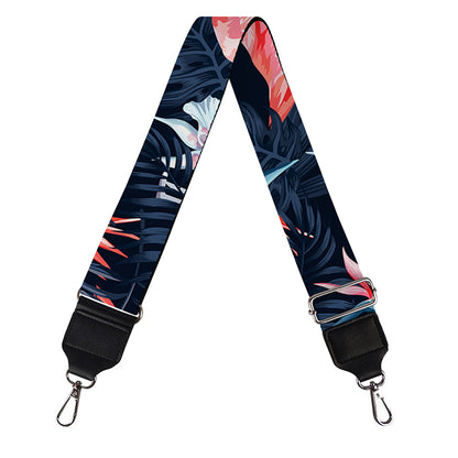 Dark Tropical Flamingo Pattern Print Bag Strap