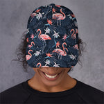 Dark Tropical Flamingo Pattern Print Baseball Cap