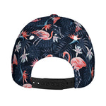 Dark Tropical Flamingo Pattern Print Baseball Cap