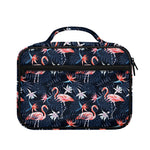 Dark Tropical Flamingo Pattern Print Briefcase Bible Bag