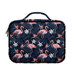 Dark Tropical Flamingo Pattern Print Briefcase Bible Bag