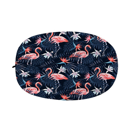 Dark Tropical Flamingo Pattern Print Car Side Mirror Covers
