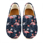 Dark Tropical Flamingo Pattern Print Casual Shoes