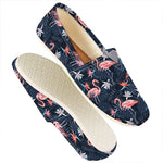 Dark Tropical Flamingo Pattern Print Casual Shoes