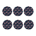 Dark Tropical Flamingo Pattern Print Coaster Set