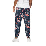 Dark Tropical Flamingo Pattern Print Cotton Pants