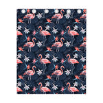 Dark Tropical Flamingo Pattern Print Curtain