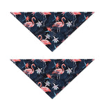 Dark Tropical Flamingo Pattern Print Dog Bandana