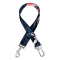 Dark Tropical Flamingo Pattern Print Dog Seat Belt