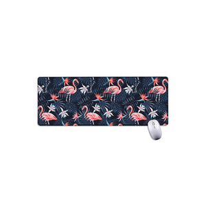 Dark Tropical Flamingo Pattern Print Extended Mouse Pad