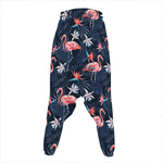 Dark Tropical Flamingo Pattern Print Hammer Pants